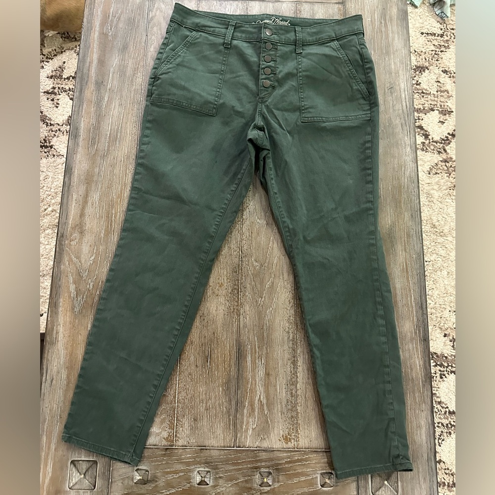 Universal Thread Olive Button-Fly Pants